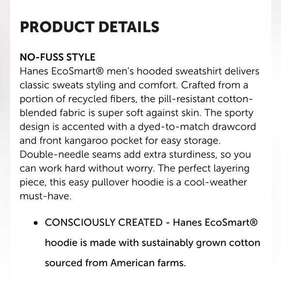 Unisex Hanes hoodie , very soft material, new no tags - Picture 4 of 9